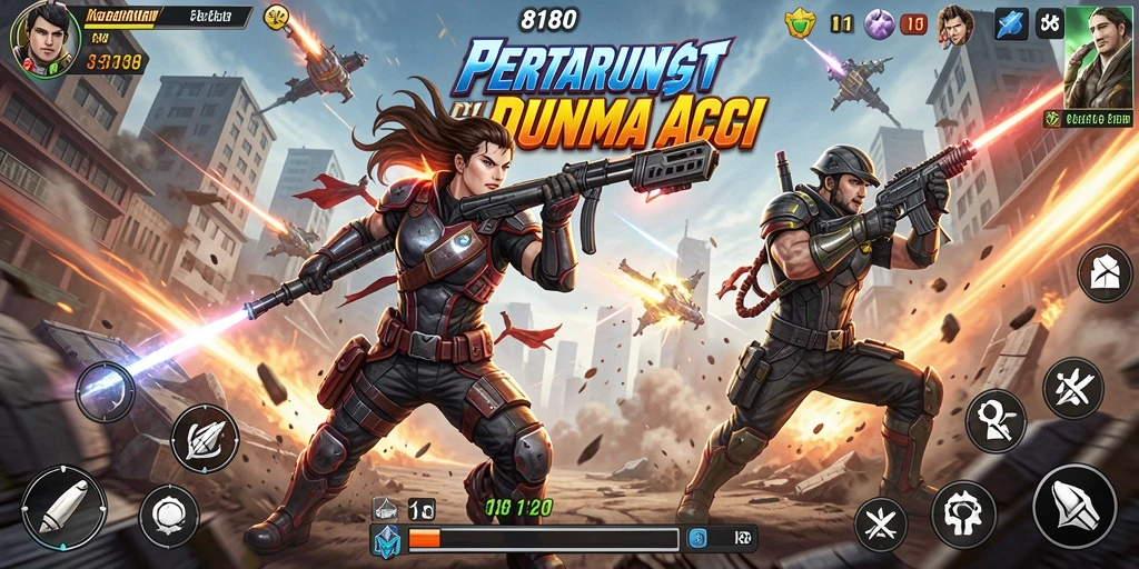 Screenshot gameplay 8180 menampilkan aksi seru dan karakter yang beragam.