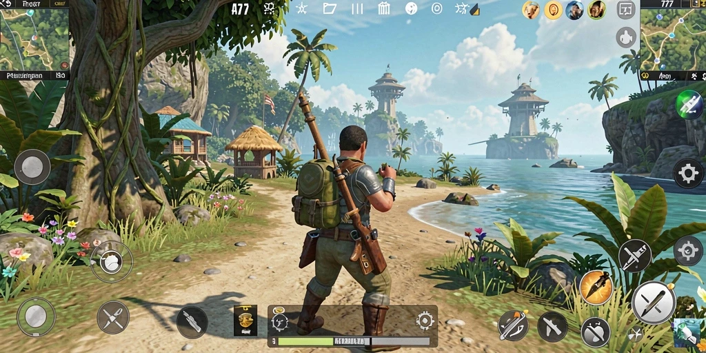 Screenshot A7777 menunjukkan gameplay yang mendalam dan grafis yang menakjubkan.