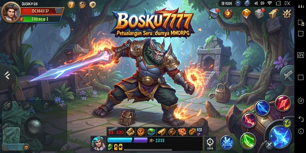 Tampilan gameplay epik dari BOSKU777 yang menakjubkan.