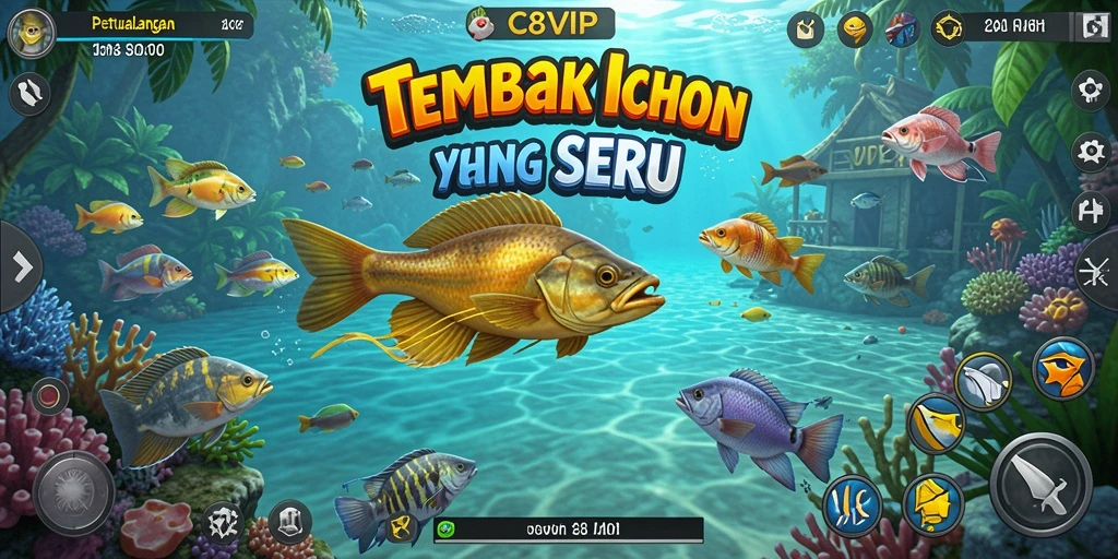 Tampilan screenshot gameplay Tembak Ikan yang seru di C8VIP.