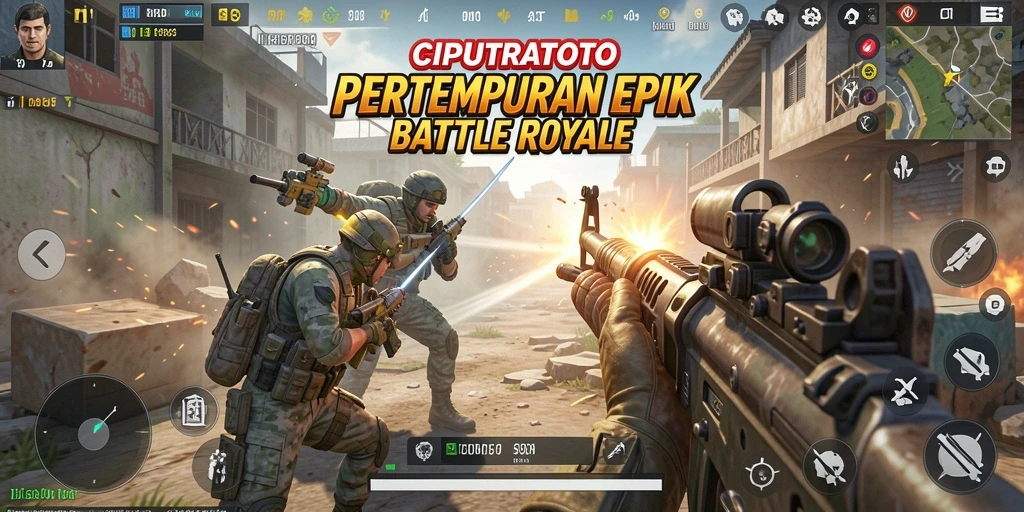 Tangkapan layar menunjukkan aksi pertempuran seru dalam CIPUTRATOTO.