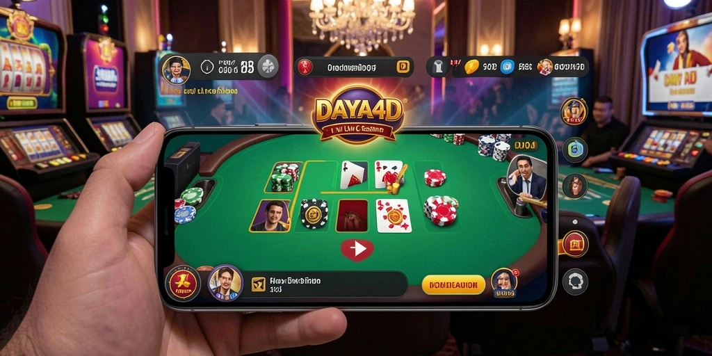Tampilan gameplay menarik di aplikasi Live Casino DAYA4D.