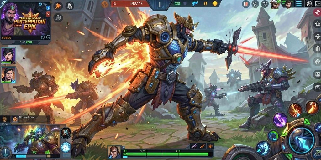 Tampilan gameplay seru dan intens di IND777.