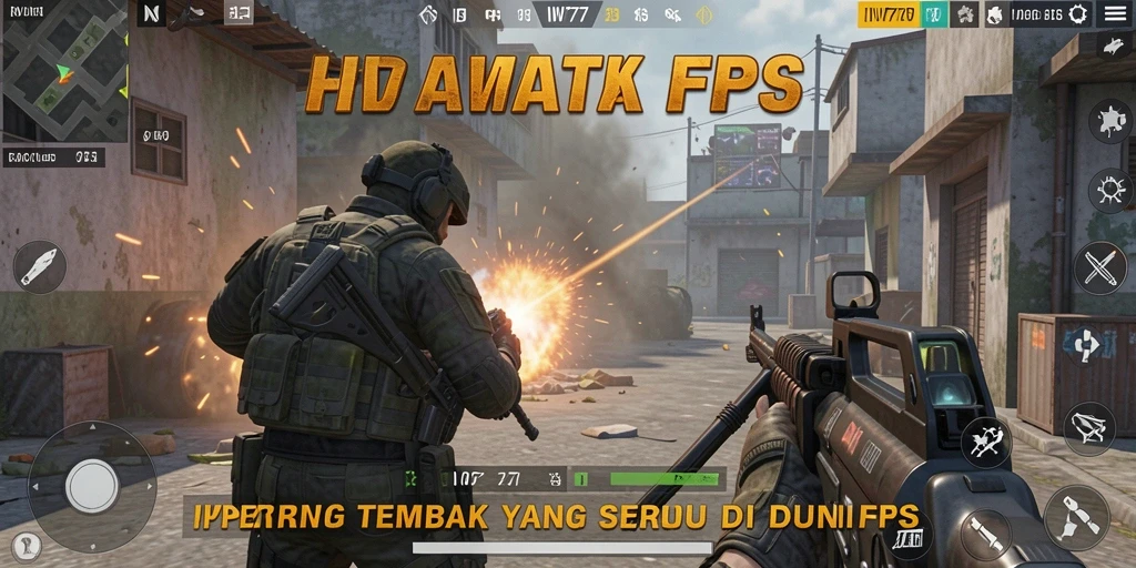 Screenshot dari IW777 menampilkan aksi tembak-menembak yang intens dan mendebarkan.