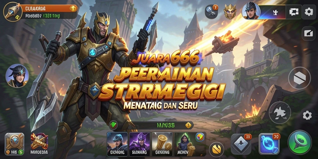 Tampilan gameplay JUARA666 yang mendebarkan dan strategis.