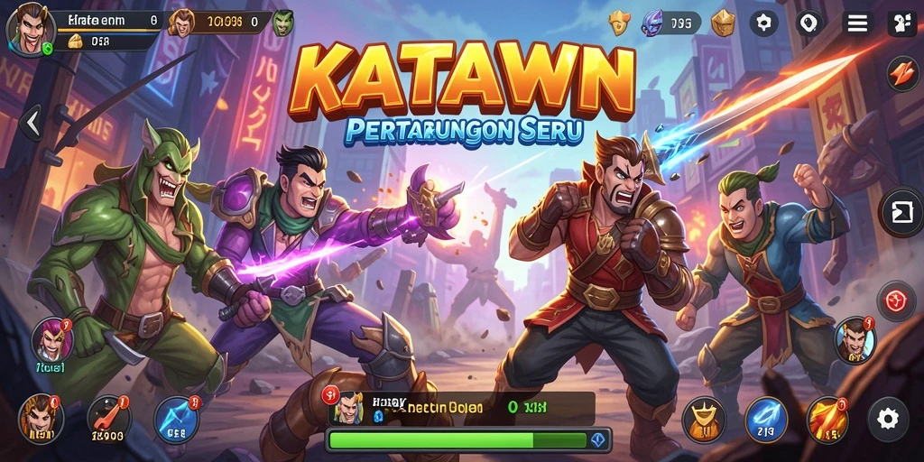 Tangkapan layar menampilkan aksi pertarungan seru di KATAWIN.