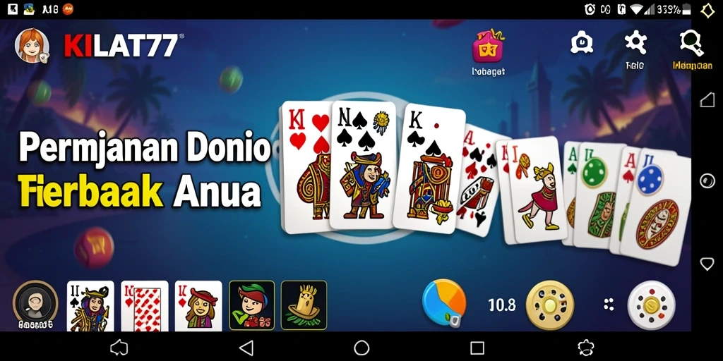 Tampilan gameplay seru dalam KILAT77, penuhi tantangan domino Anda!