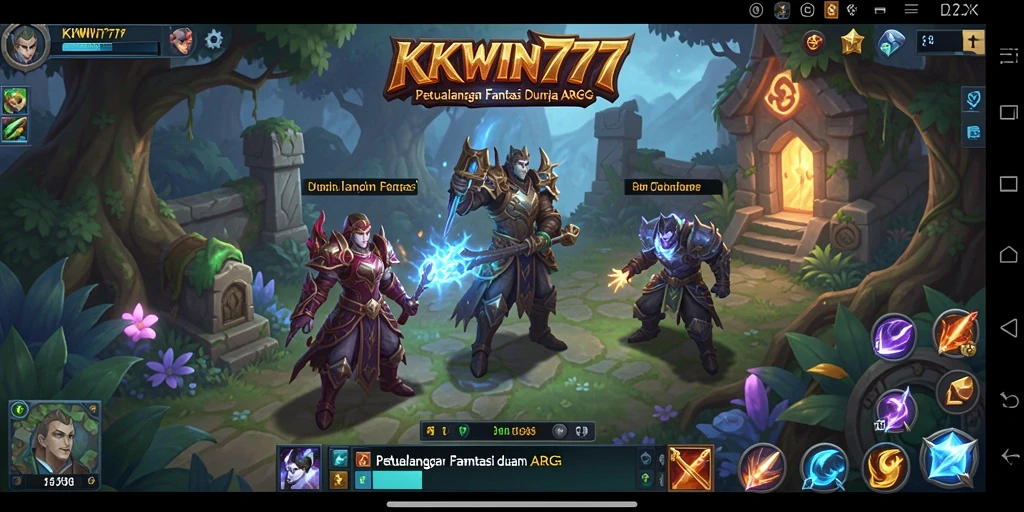 Screenshot gameplay KKWIN777 menampilkan aksi pertempuran yang epik.