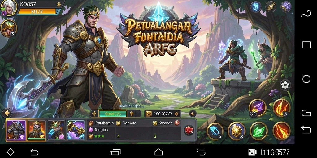 Tampilan aksi epik dalam gameplay ARPG KO857.