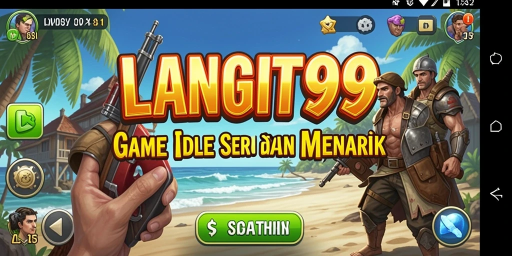 Screenshot menampilkan gameplay LANGIT99 dengan elemen Idle yang menarik.