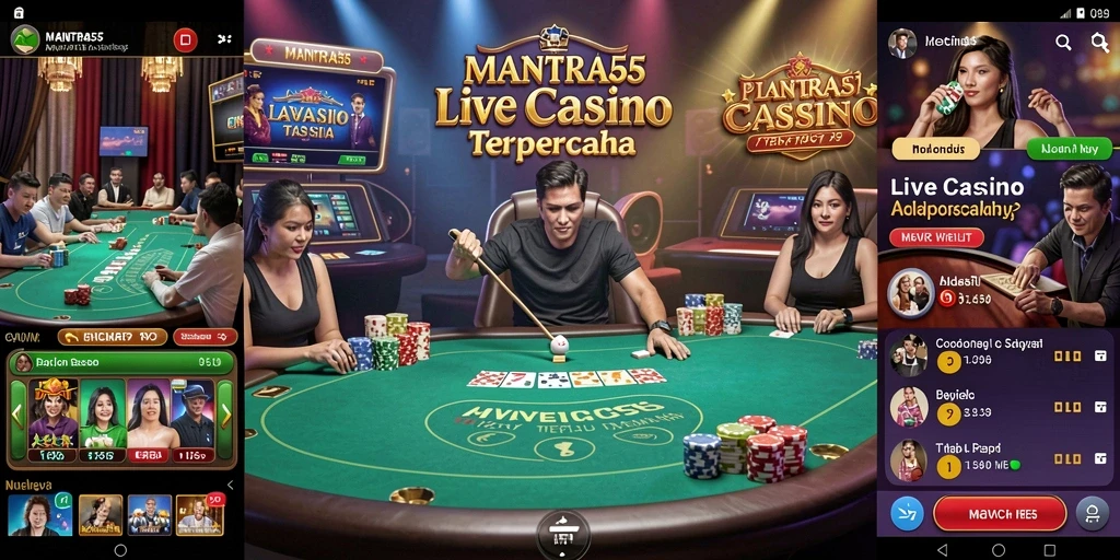 Tampilan gameplay Live Casino yang mendebarkan di MANTRA55.