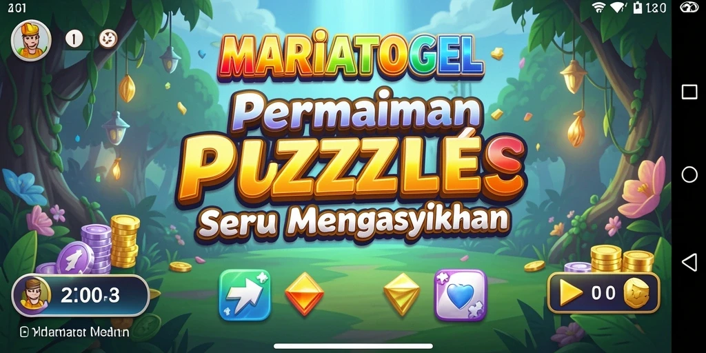 Tampilan gameplay MARIATOGEL yang menantang dalam format Puzzle.