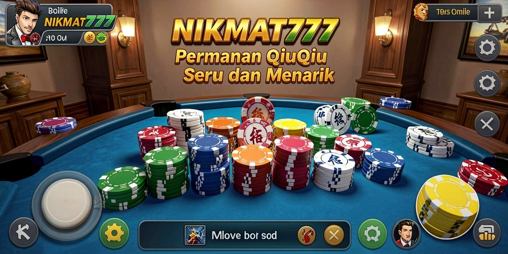 Gameplay seru dalam NIKMAT777 saat bermain QiuQiu.
