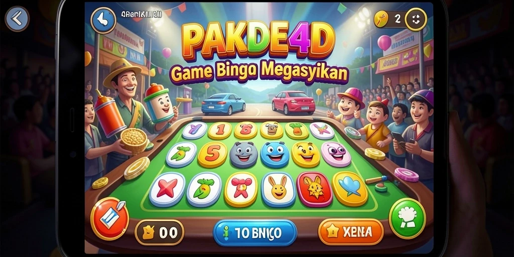Tampilan gameplay seru di PAKDE4D, aplikasi Bingo terbaik.