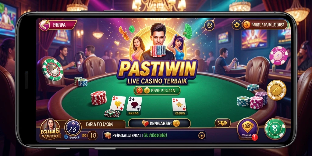 Tampilan menarik dari gameplay Live Casino PASTIWIN.