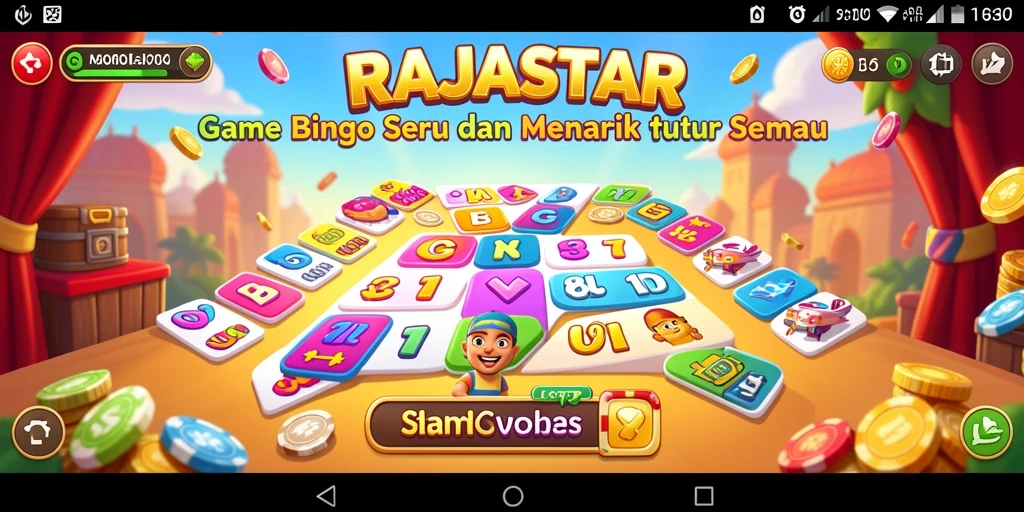 Tampilan gameplay seru dari RAJASTAR dalam permainan Bingo.