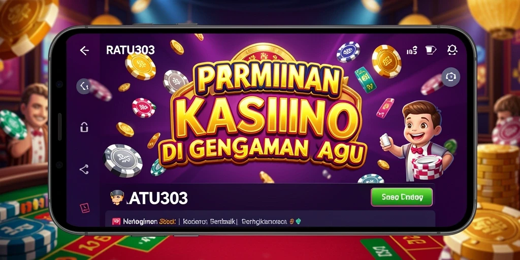 Tampilan utama gameplay kasino yang mendebarkan di RATU303.