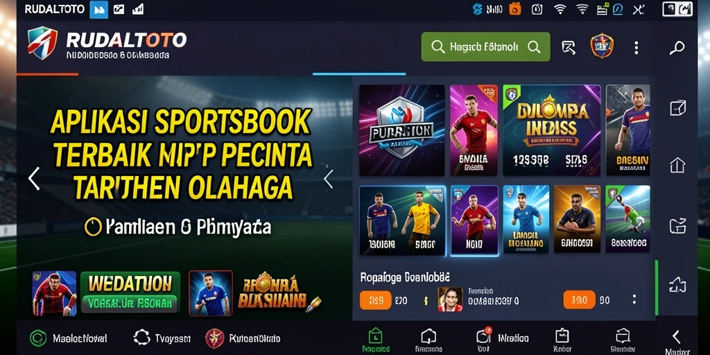 Tampilan utama RUDALTOTO dengan fitur taruhan olahraga yang menarik.