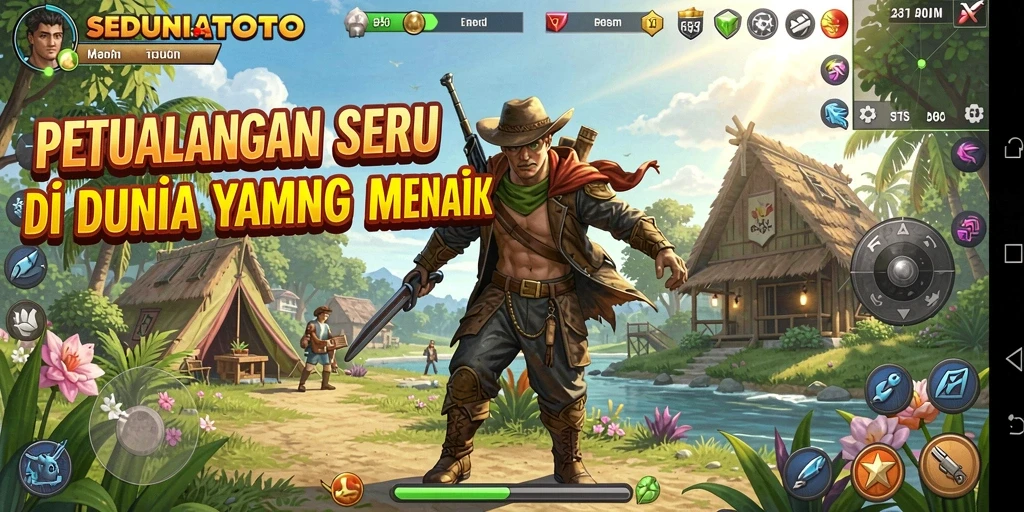 Screenshot gameplay SEDUNIATOTO menampilkan momen aksi petualangan.