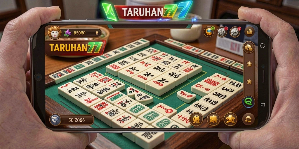 Tampilan gameplay Mahjong yang seru dan mendebarkan.