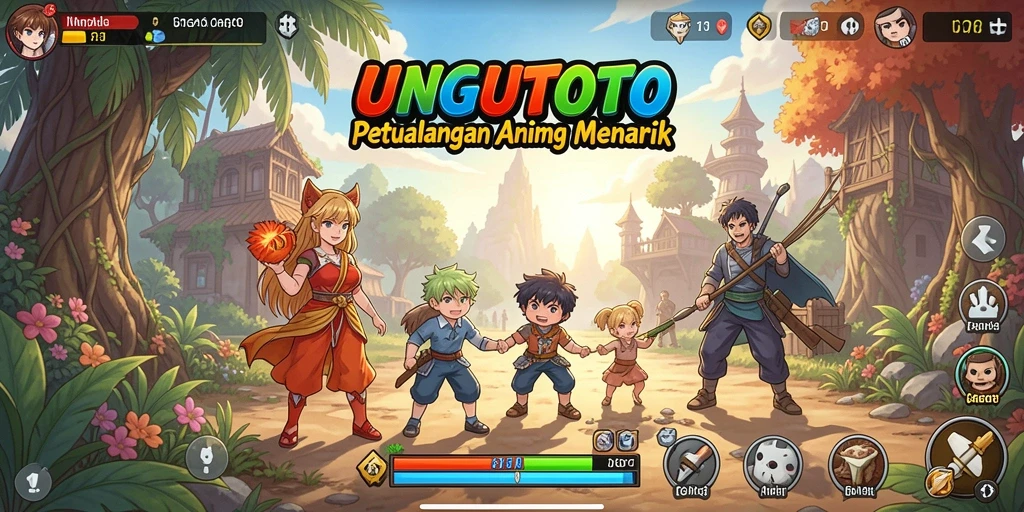 Tampilan gameplay menakjubkan dari UNGUTOTO di dunia Anime.