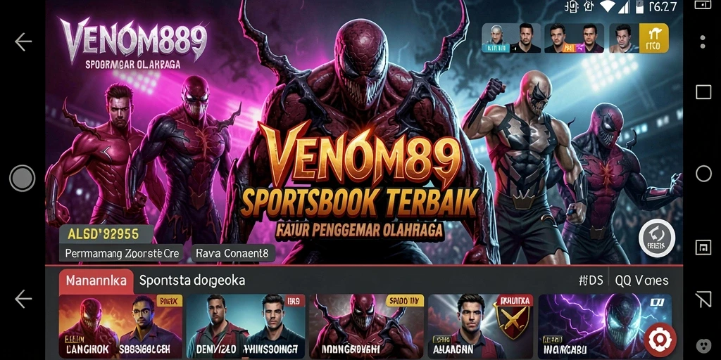 Screenshot menunjukkan antarmuka menarik dari permainan Sportsbook VENOM889.