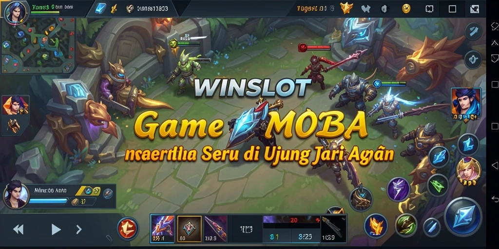Tangkapan layar WINSLOT menunjukkan aksi pertarungan MOBA yang seru.
